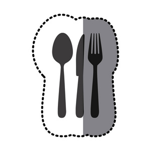 贴纸底纹单色餐具厨房元素图标图片