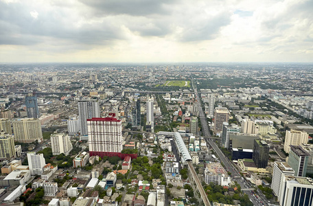 顶视图城市，曼谷泰国