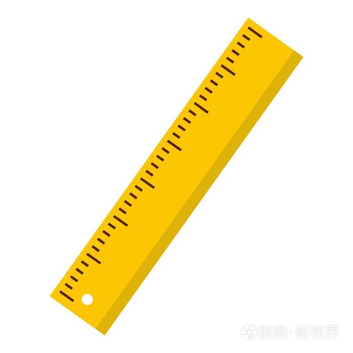 黄色的尺子图标分离