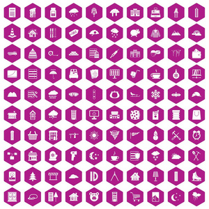100视窗图标六角紫