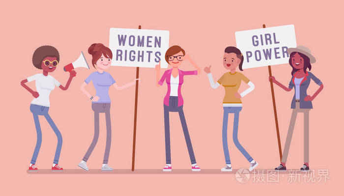 女权主义者社会运动插画-正版商用图片0qw4lu-摄图新视界