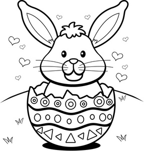 卡通复活节兔子
