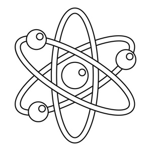 原子图标，大纲样式