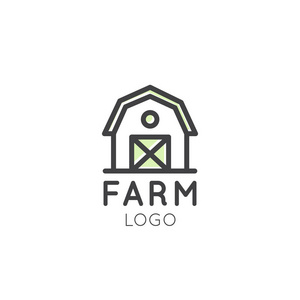 农场的象征，国家的概念，存储房子，农民建设磨房的标志