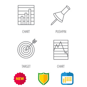 图钉 graph 图表和目标图标