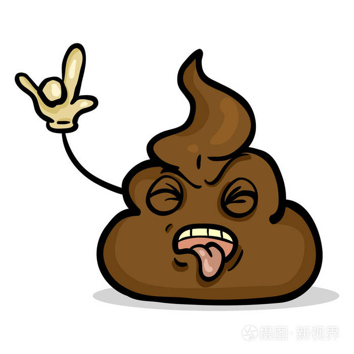 在白色背景上的朋克屎字符