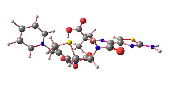 头孢他啶是一种用于治疗细菌性感染脑膜炎肺炎脓毒症泌尿道感染的抗生素。3d 插图