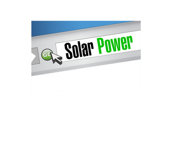 太阳能电池板网站标志概念图片