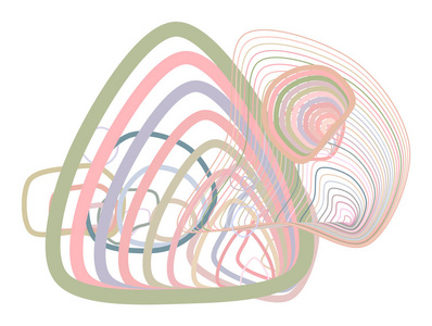 抽象的几何背景与形状的路径线模式。矢量插图图形