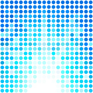 蓝色圆点的背景下，创意设计模板