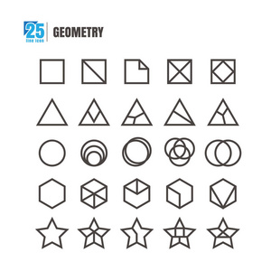 图标 Geometryblack Logo.Linear 的设计元素。几何图标 几何图案 几何