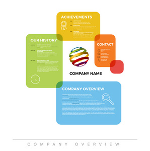 公司的信息图表概述设计模板