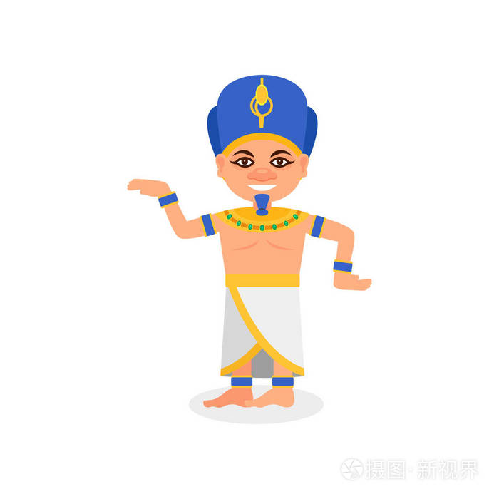 穿着传统服装的埃及人.古埃及法老在舞蹈中的作用.