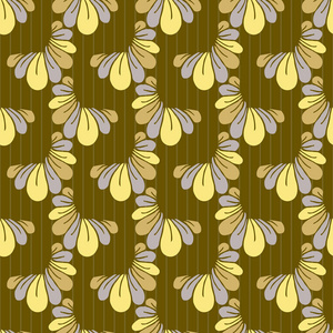 无缝矢量花卉背景的抽象花瓣