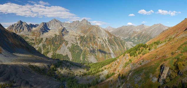 美丽的秋景，阿尔泰山俄罗斯