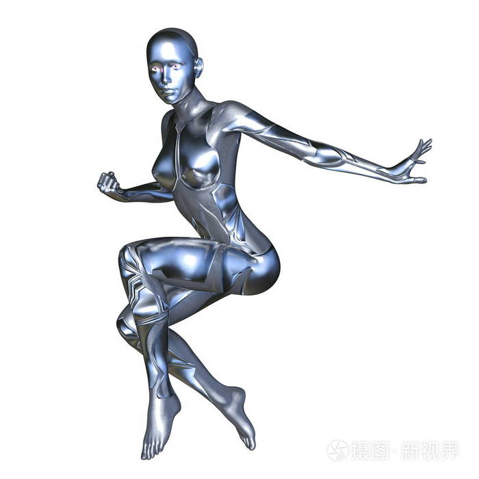 3dcg渲染的女机器人
