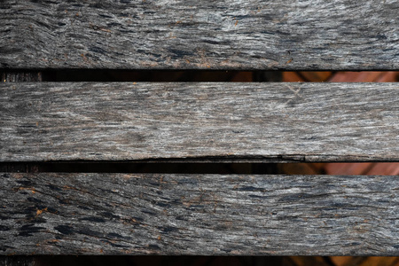 带自然条纹背景和纹理表面的旧棕木板条的关闭
