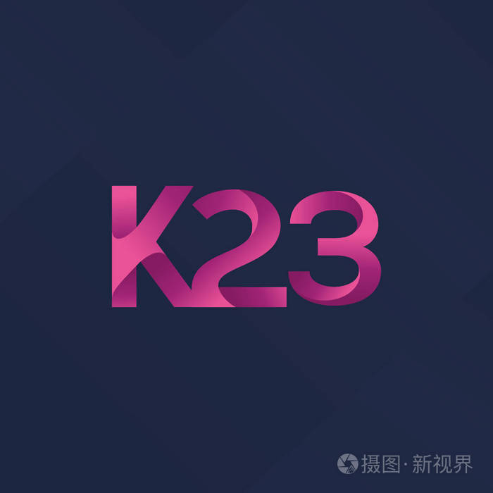 字母与数字 k23 徽标