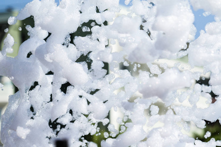 肥皂泡沫对天空插画