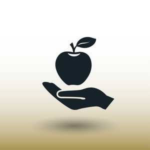 象形文的苹果概念图标