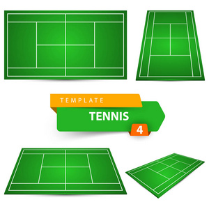 四网球场模板