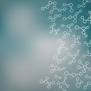 Dna 和神经元结构分子。抽象背景。医疗 科学 技术。您设计的矢量图