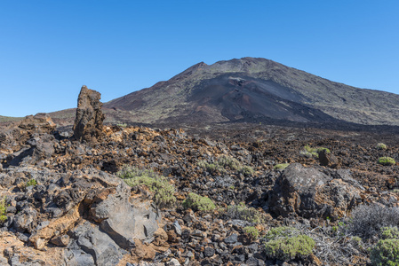 泰德火山包围熔岩