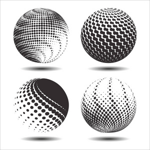 设置抽象半色调 3d spheres22