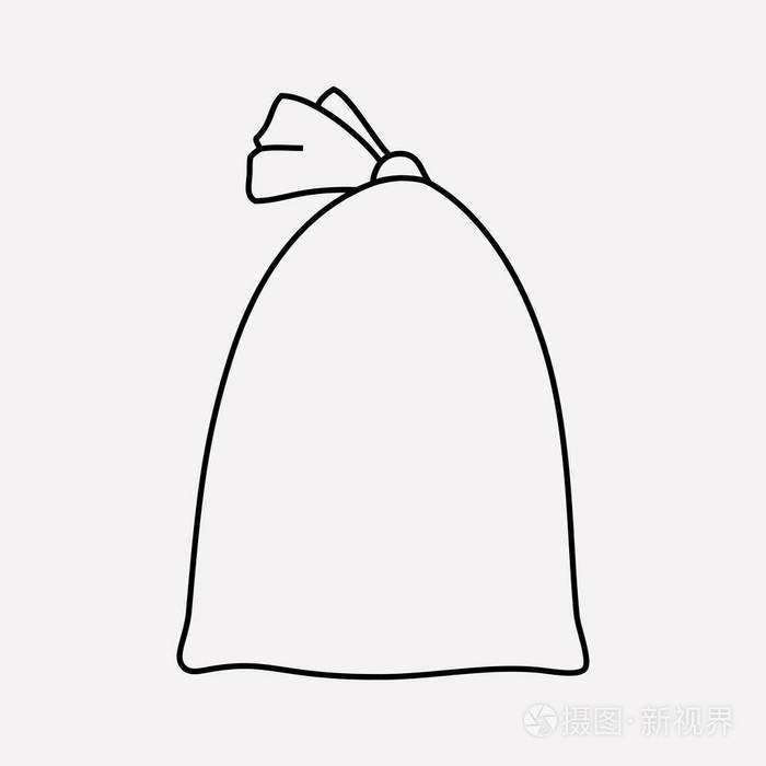 麻袋图标线元素.