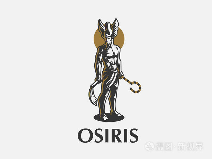 埃及神奥西里斯.矢量会徽