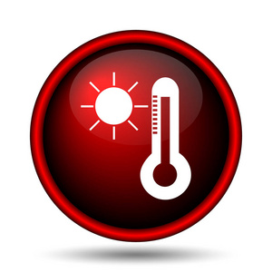 太阳和温度计图标图片