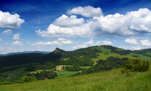 在斯洛伐克和波兰山 Pieniny