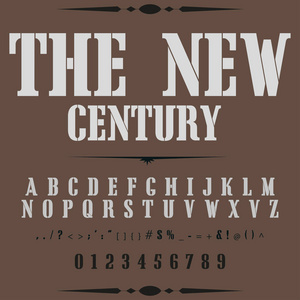 脚本字体新的世纪复古脚本字体矢量字体标签和任何类型的设计