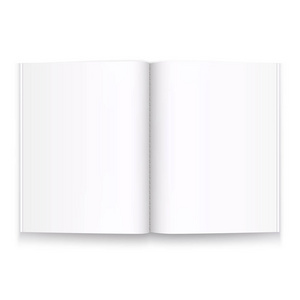 帐簿日记帐开放在白色背景上。矢量图