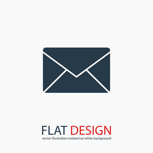 信封邮件图标，矢量图。平面设计风格