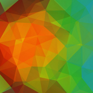 几何形状的背景。丰富多彩的马赛克图案。矢量 Eps 10。矢量图 红 橙 绿的颜色