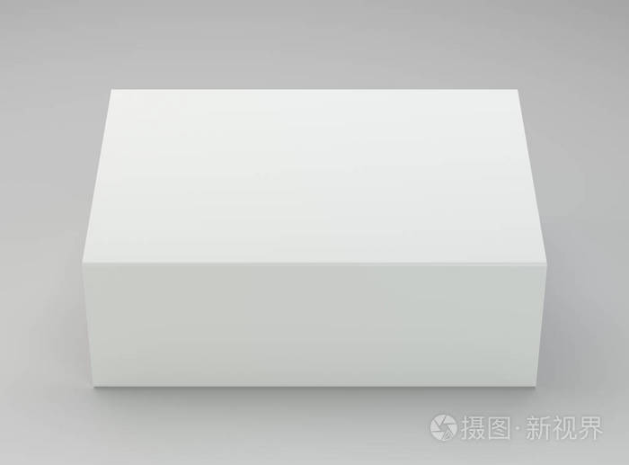 白色的包装盒上灰色背景