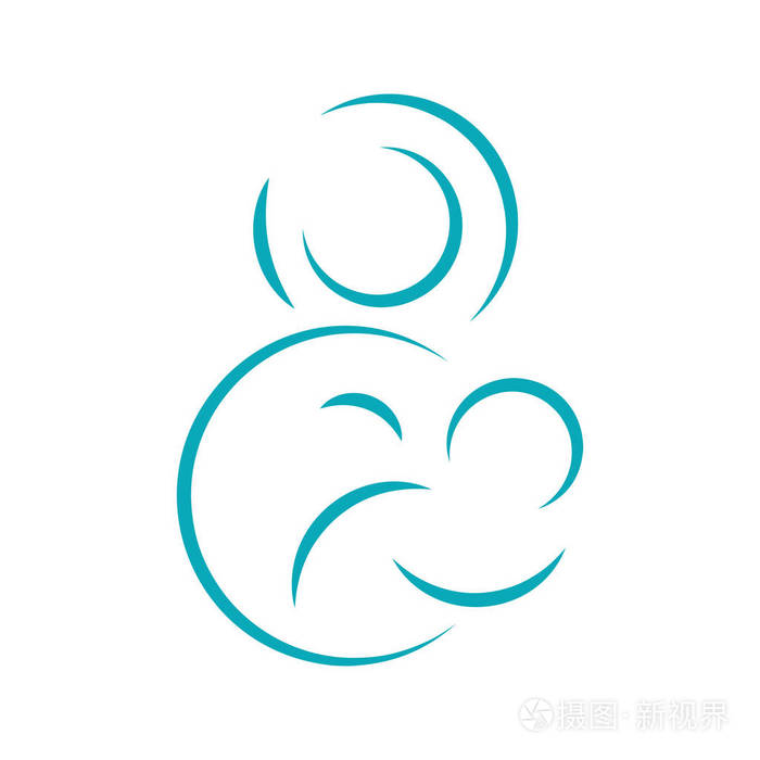圈子风格母乳喂养标志模板