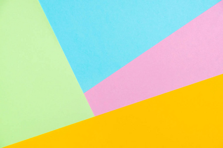 粉彩彩色纸平放顶部视图, 背景纹理, 粉红色, 紫色, 黄色, 米色, 绿色和蓝色