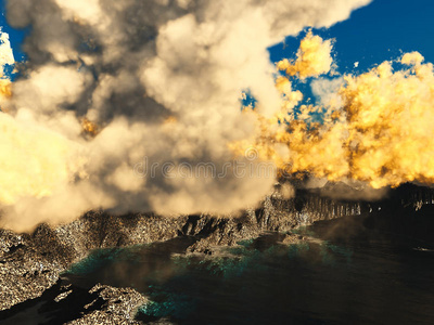 阿纳克克拉卡托火山爆发