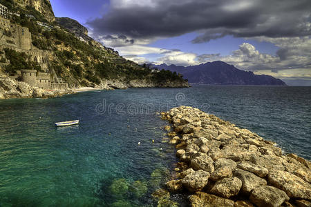 Conca dei Marini渔村Amalfi成本