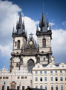 可爱的 布拉格 空缺 颜色 古老的 广场 鲁德 建筑 尖塔