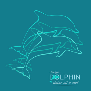 海豚图标设计元素