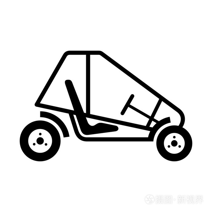 沙滩车,树荫下图片
