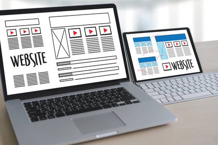 Web 设计布局素描绘图软件媒体 Www 和图形布局网站开发项目