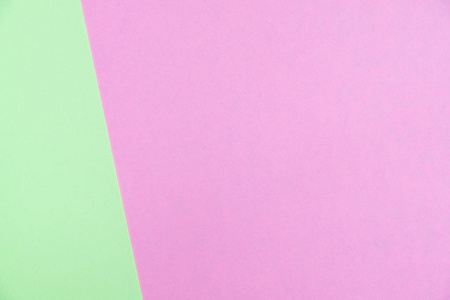 粉彩彩色纸平躺顶视图, 背景纹理, 绿色和粉红色的颜色
