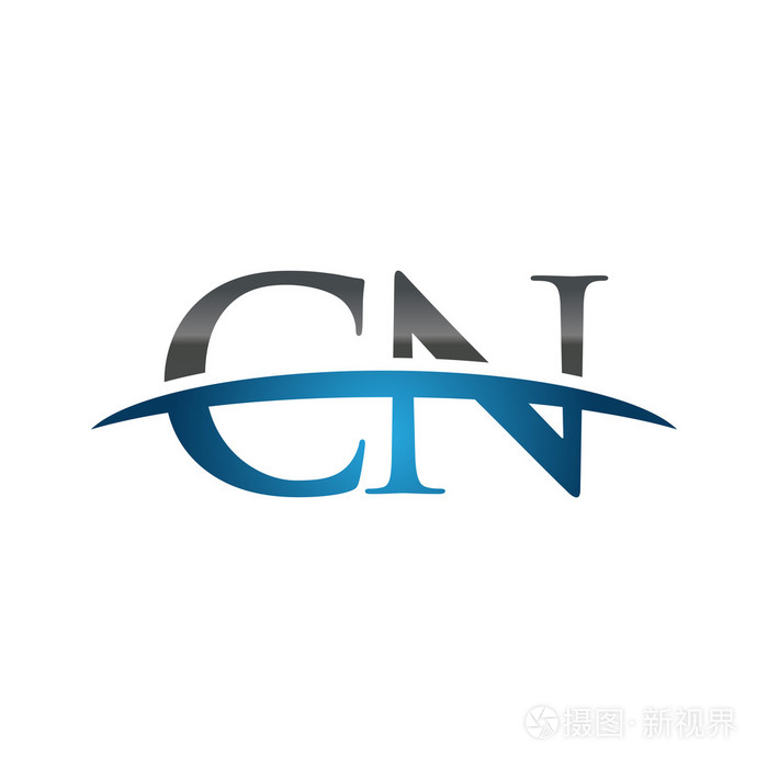 首字母cn蓝色耐克标志耐克标志
