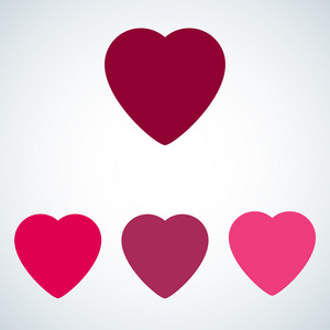 心脏图标矢量。 心脏图标绘图。 心脏图标对象。 心脏心脏