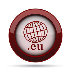 欧盟图标。白色背景上的互联网按钮