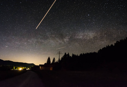 在下一个繁星满天的夜晚景观